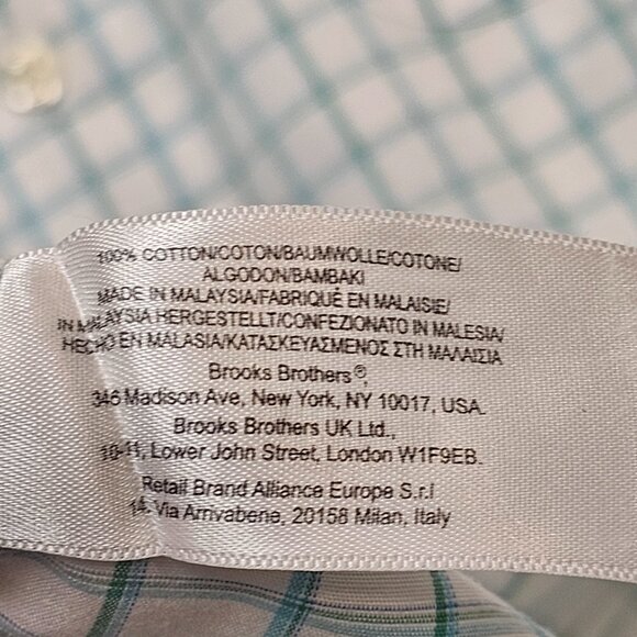 Brooks Brothers Slim Fit Non-Iron Button Down 15 - Picture 7 of 7